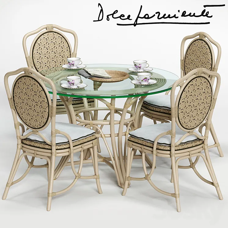 Dolcefarniente DAISY Chair and IRENE Table 3DS Max