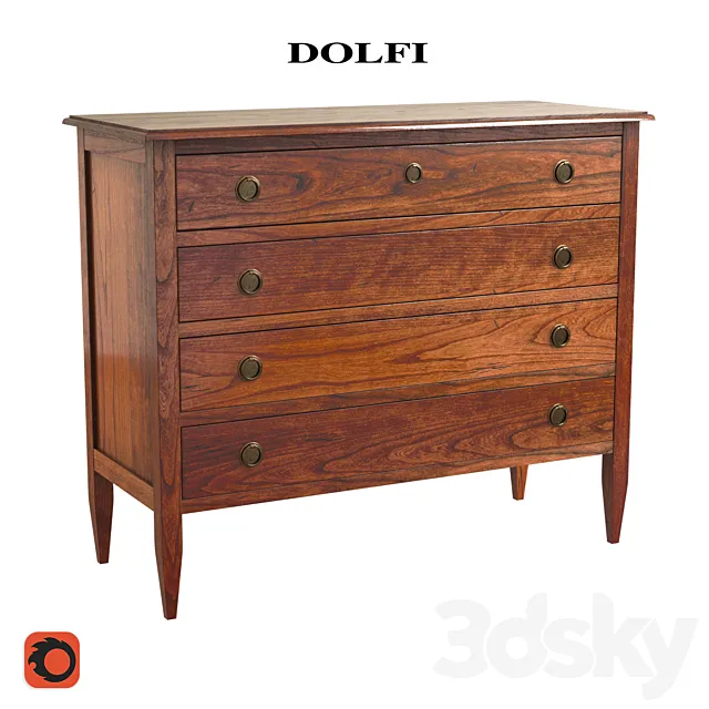 DOLFI Louis XVI chest of drawers 3DS Max Model