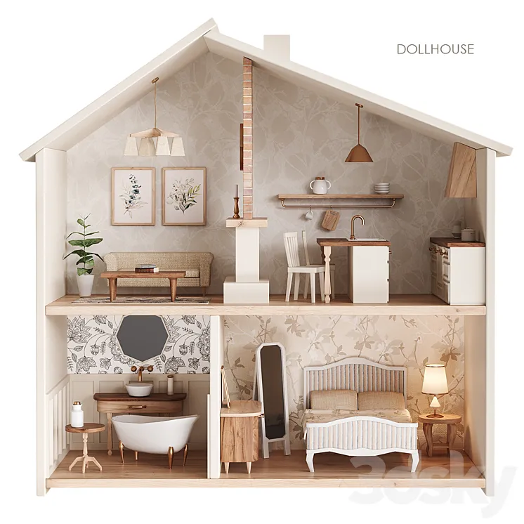 Dollhouse Retro 3DS Max Model