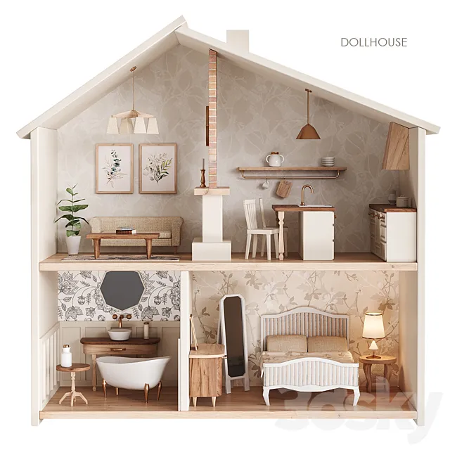 Dollhouse Retro 3dsMax Model