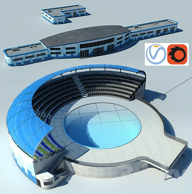 Dolphinarium_and_Buildings _ Delfinariy_i_stroeniya 3ds Max