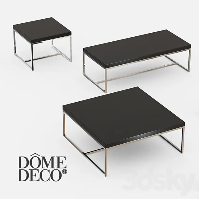 Dome Deco set of coffee tables 3DS Max Model