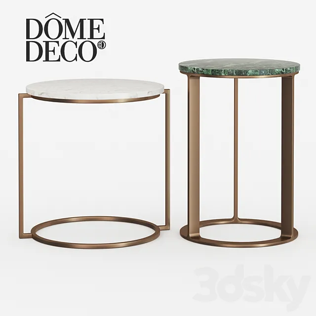 Dome Deco set of coffee tables 3DS Max Model