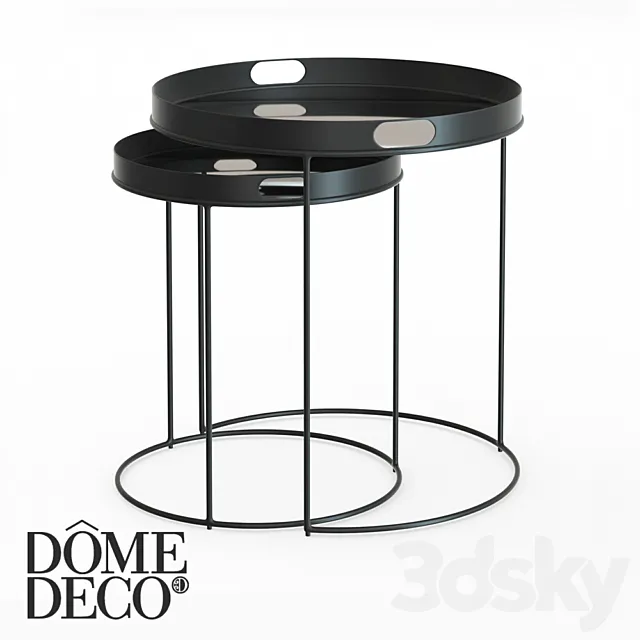 Dome Deco set of coffee tables 3DSMax File