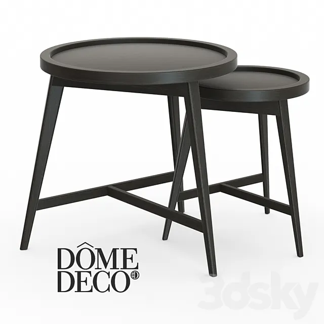 Dome Deco set of coffee tables 3DSMax File