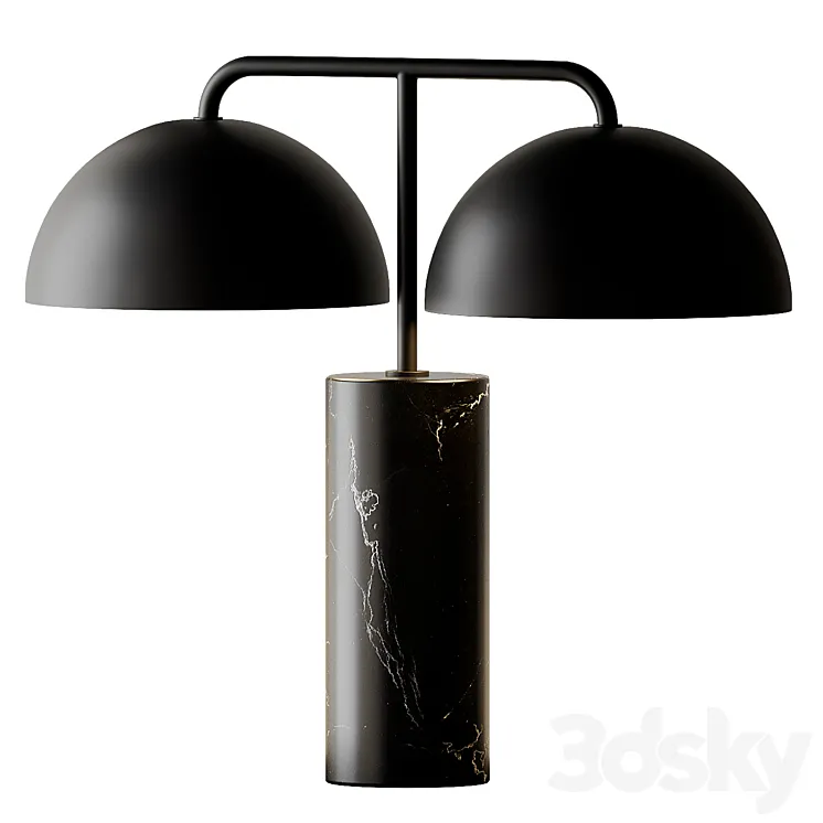 Domes Black Marble Table Lamp by Cb2 Exclusive 3DS Max