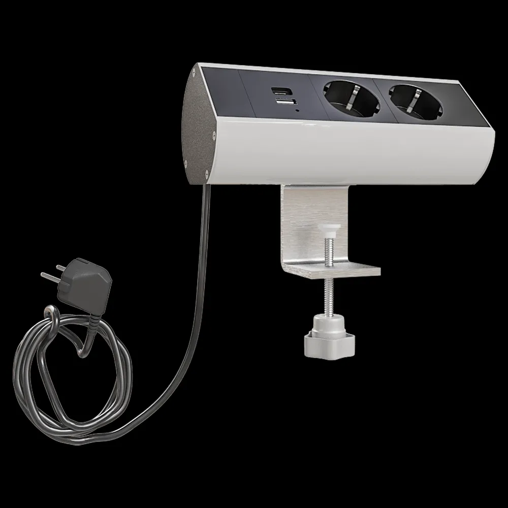 Donel  – Ovaledesign desktop socket block complete: 2x220V USB Type A+C cable   DDSBC6O-2PSANU2ANC 3ds Max