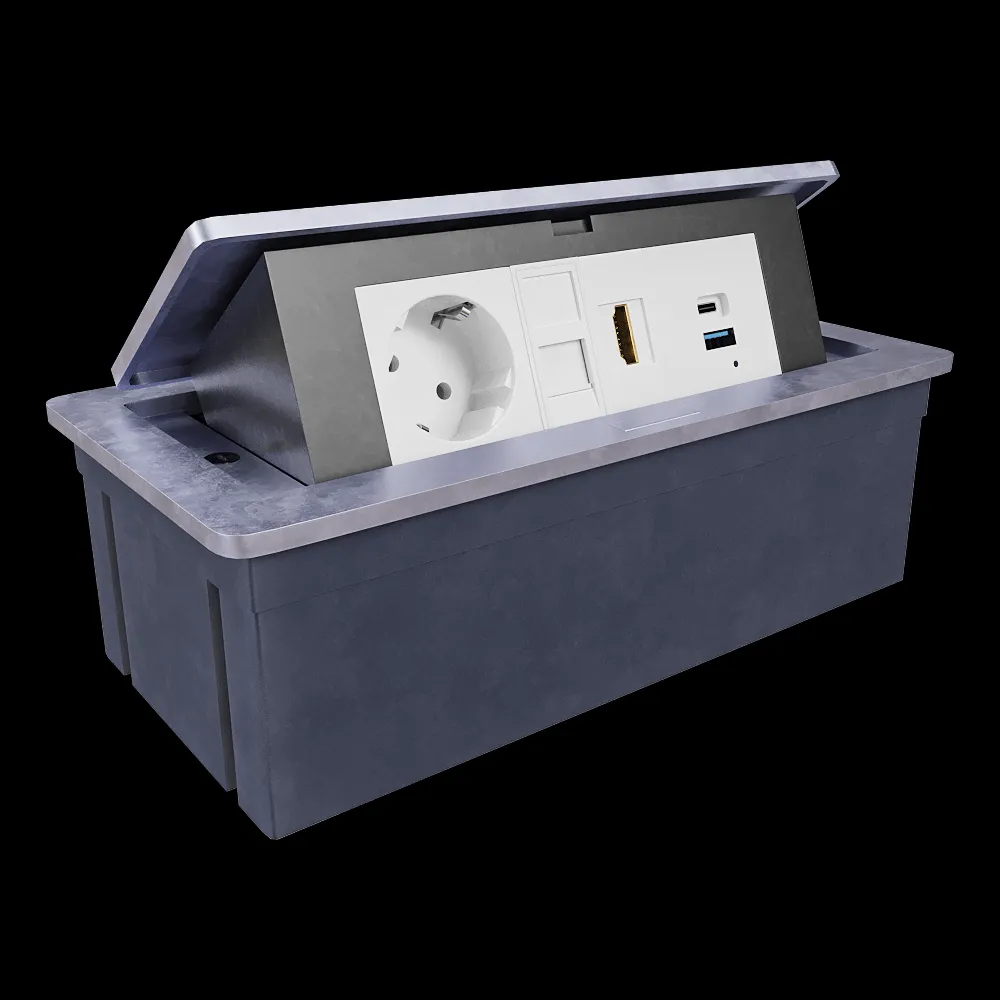 Donel  – Socket block tabletop built-in retractable 6 mod. DDSB6RAL 3ds Max