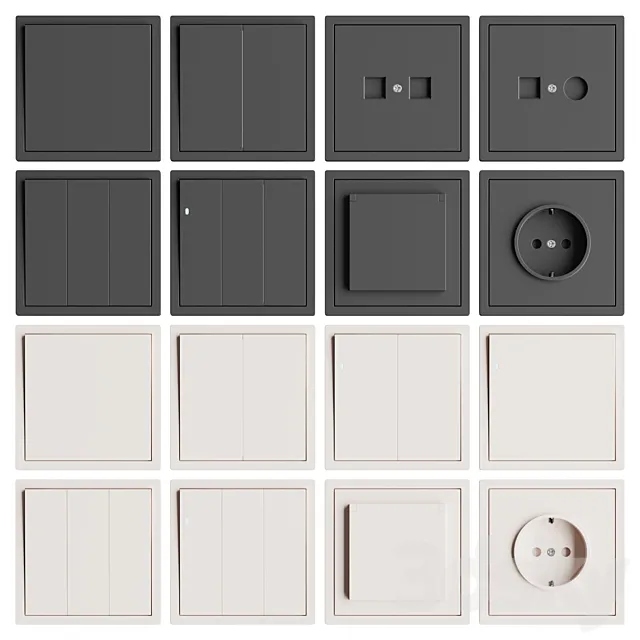 Donel sockets and switches 3DS Max Model