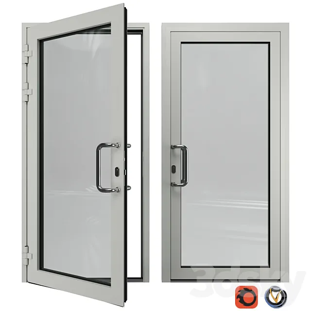 Door aluminum (Alumil) 3ds Max