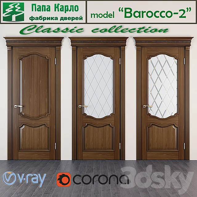 Door Barocco-2 (Series Classic) 3ds Max