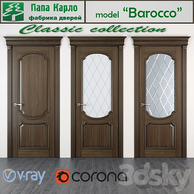 Door Barocco (Series Classic) 3DS Max Model