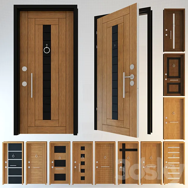 Door Collection 1 – Entrance Doors 3DS Max Model