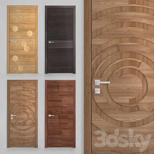 Door collection DORIAN (EXA COSTA TWIST STRADIVARI) 3ds Max