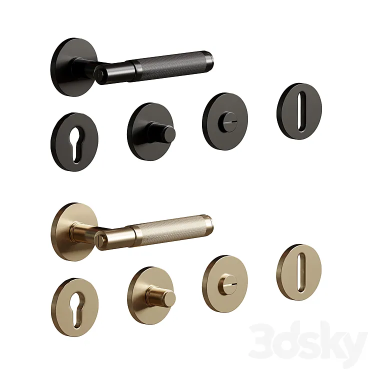 Door handle Buster and Punch 3DS Max Model