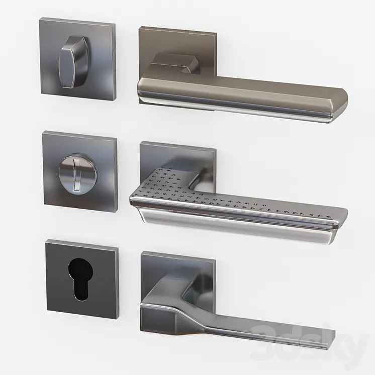 door handles Armadillo 3DS Max