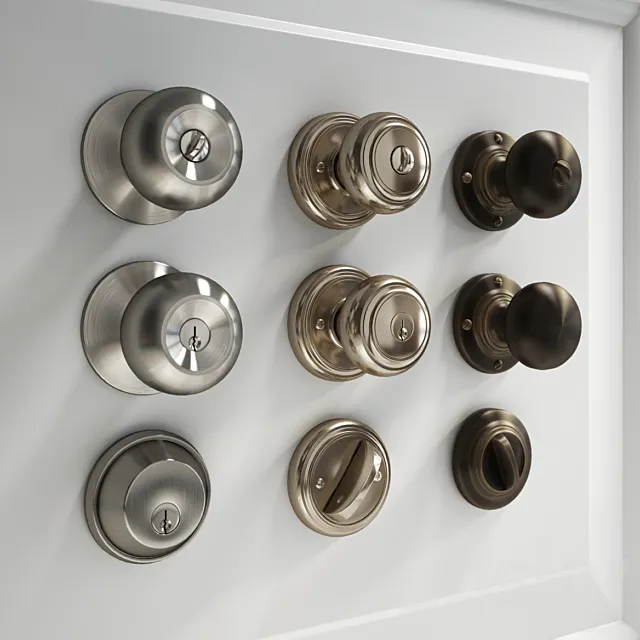 Door knobs and locks 3ds Max