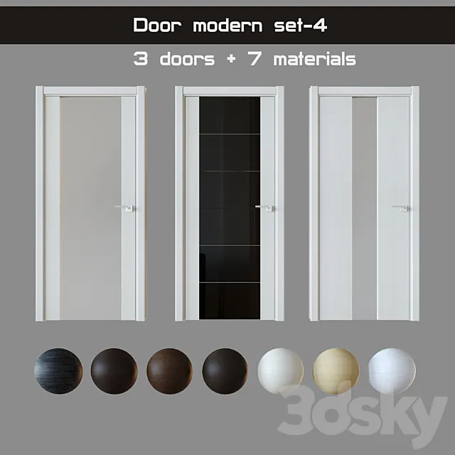 Door modern set-4 3ds Max