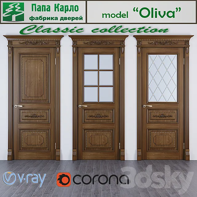 Door Oliva (Series Classic) 3ds Max