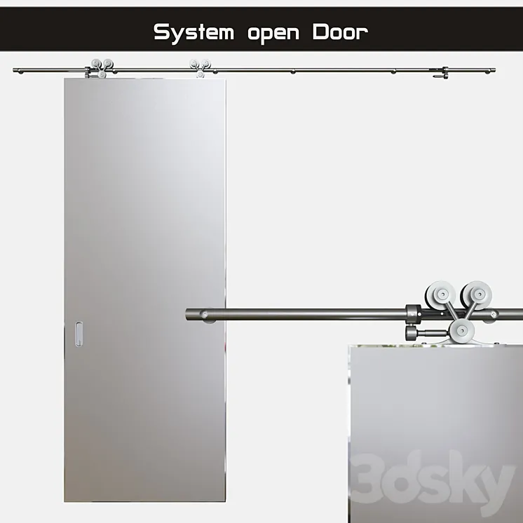 “Door opening system “”Exterus”” (sliding system)” 3DS Max