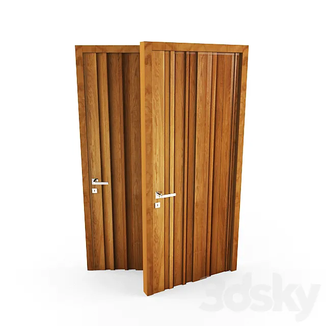 Door – Polaris – rovere taglio sega – DIFFUSE 3DS Max Model