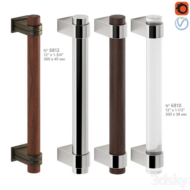 Door Pull Handles Nanz N  6810 6812 3dsMax Model