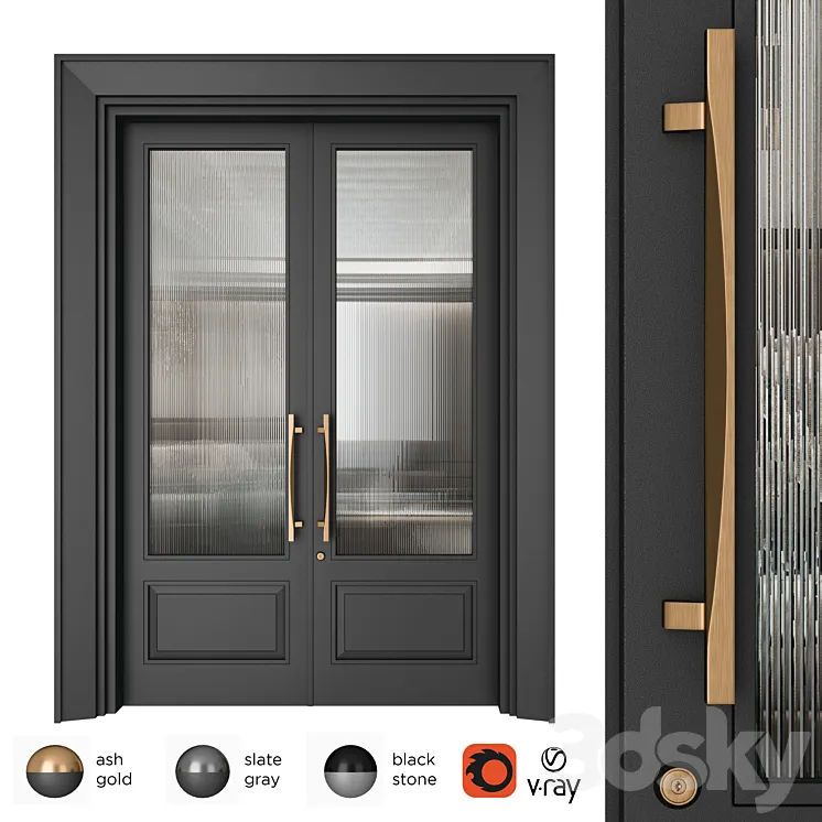 Door Set Elmes Archism T1235 3DS Max