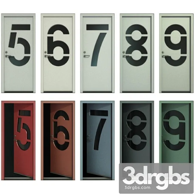 Door with numbers (part ii) 3dsmax Download