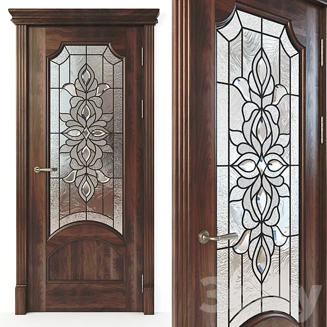 Door with stained glass 05 3ds Max