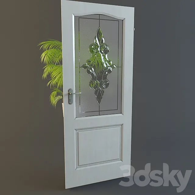 Door with vitra?em 1 3DS Max Model