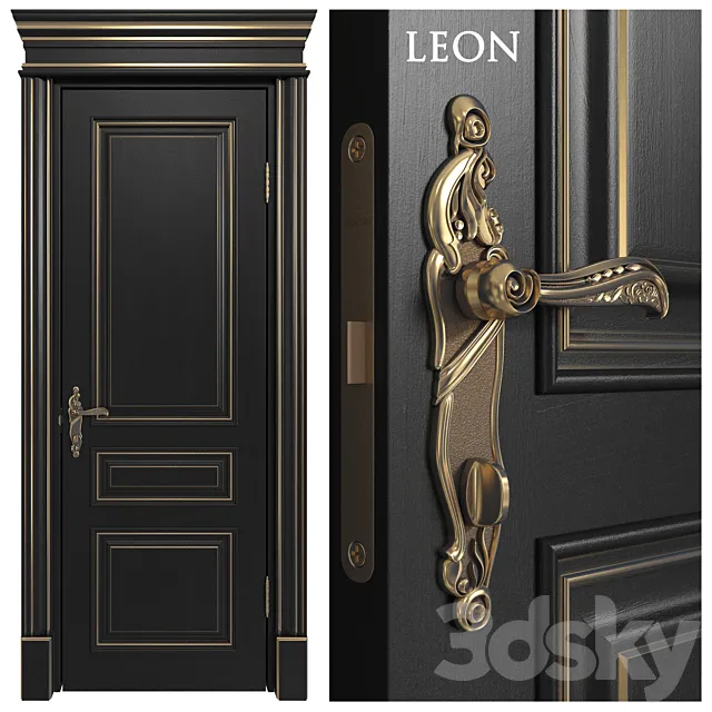 Doors Academy line Leon 4 doors part # 1 3DS Max Model