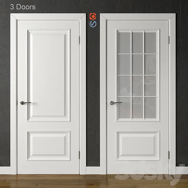 Doors Academy Piemonte White (part 2) 3ds Max