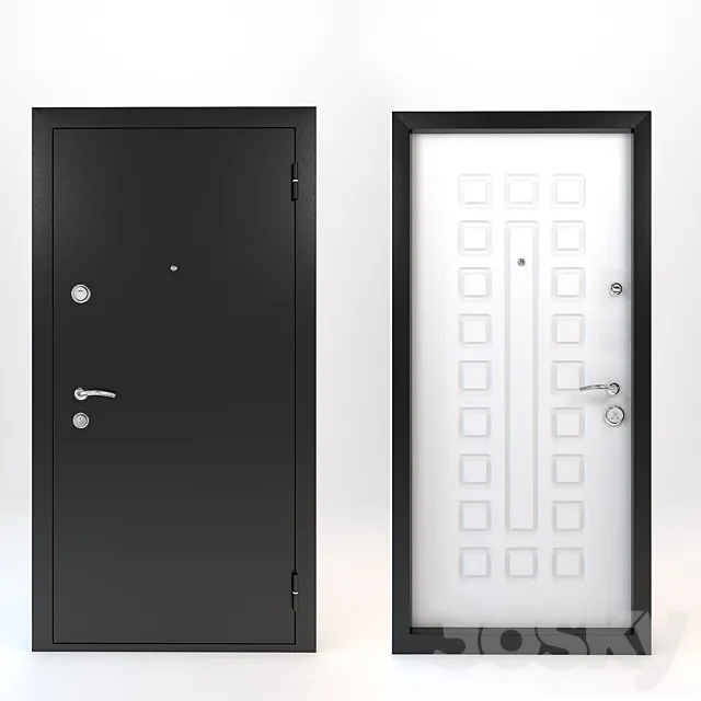 Doors are metal-wood (2 items) 3DSMax File