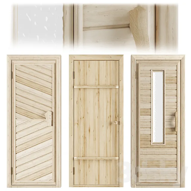 Doors for saunas and baths 3ds Max