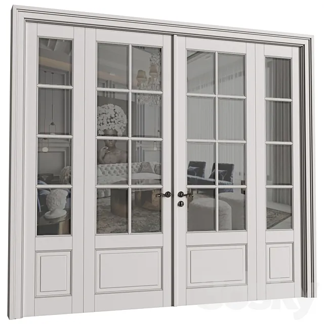 Doors in classical style.Exterior Modern French Doors 3ds Max