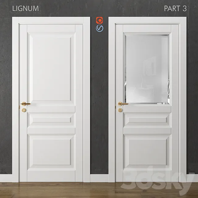 Doors Lignum Volkhovets part 3 white 3ds Max