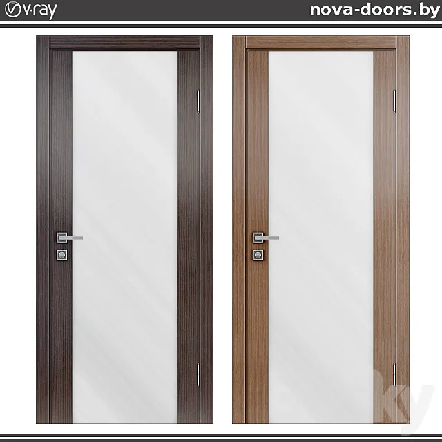 Doors of Dominica (eco-blanket) 200 oak gray \ 200 walnut led. 3ds Max