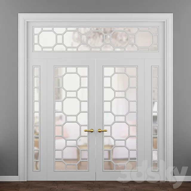 Doors Turin Onyx double doors 3ds Max