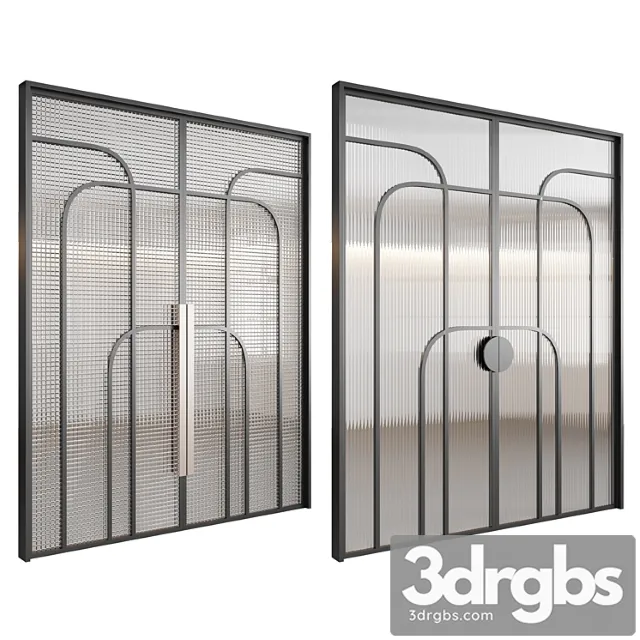 Doors With Embossed Glass 2 3dsmax Download