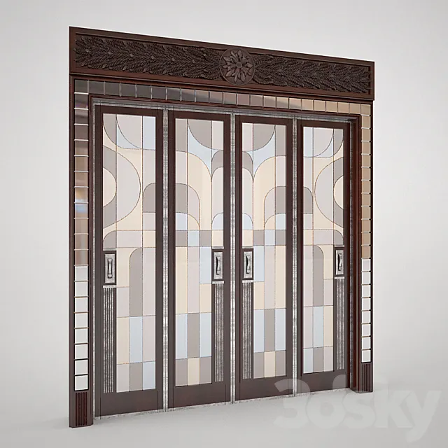 Doors with portal 3ds Max