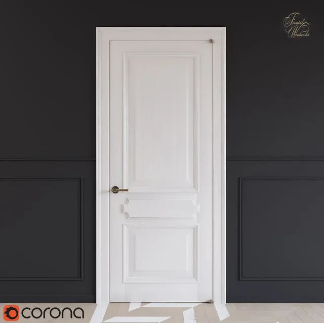 Doors_White_Classic 3dsMax Model