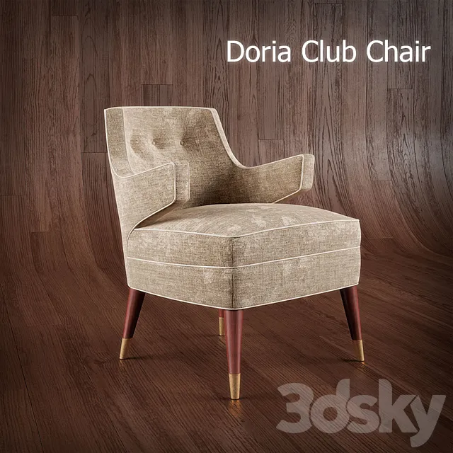 Doria Club Chair 3ds Max