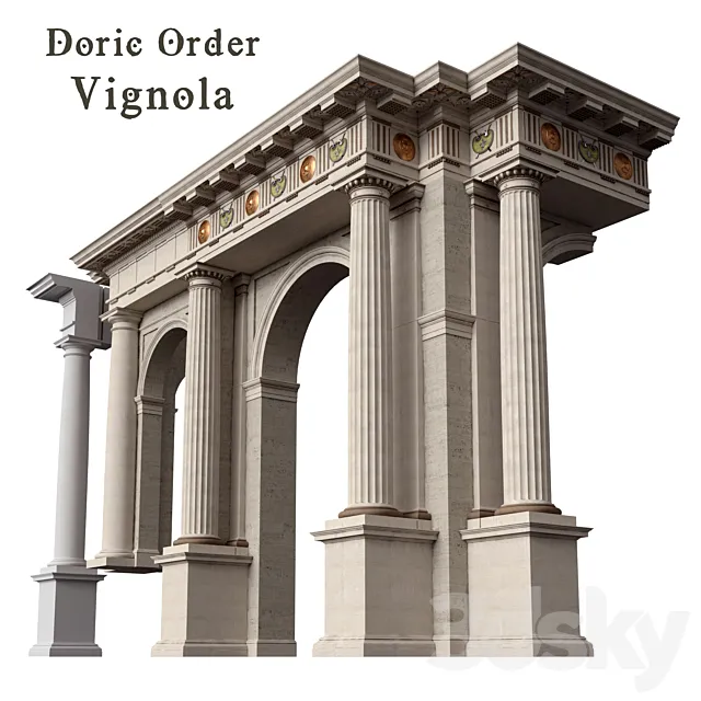 Doric Order Vignola Column 3DS Max Model