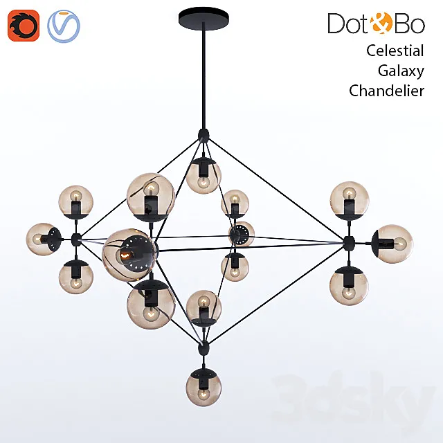 Dot & Bo Celestial Galaxy Chandelier 3DSMax File