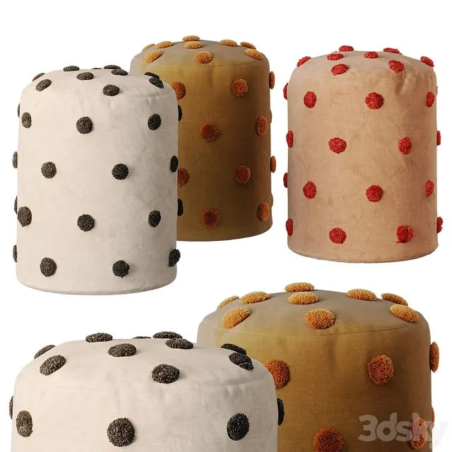 Dot Tufted Pouf by Ferm Living 3dsMax Model