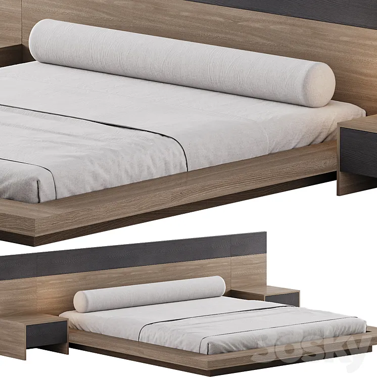 Double bed 04 3DS Max Model