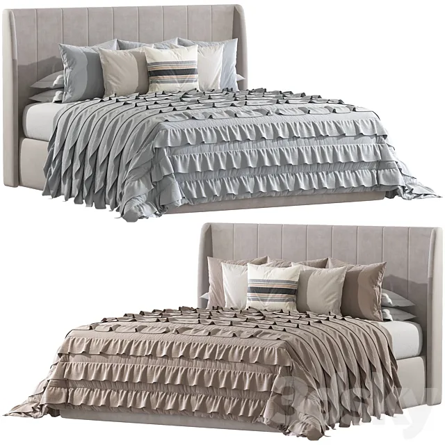 Double bed 119 3ds Max