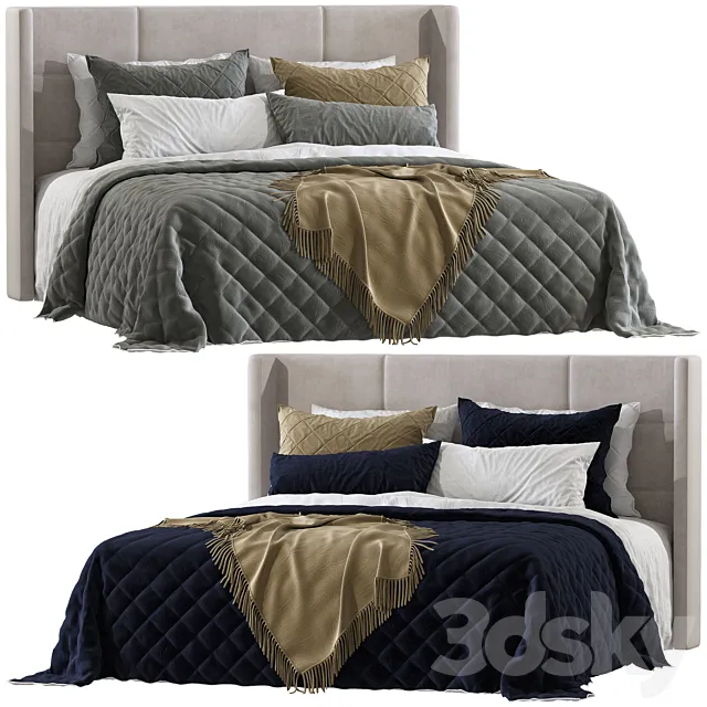 Double bed 131 3ds Max