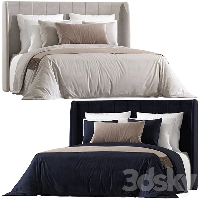 Double bed 142. 3ds Max