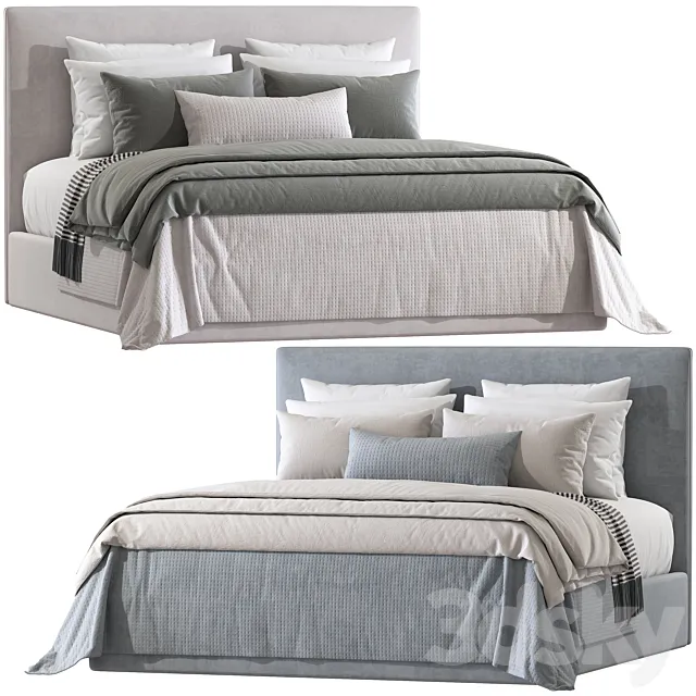 Double bed 163. 3DS Max Model